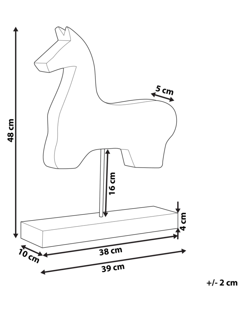 Beliani - Figura decorativa castanho claro 48 cm COLIMA