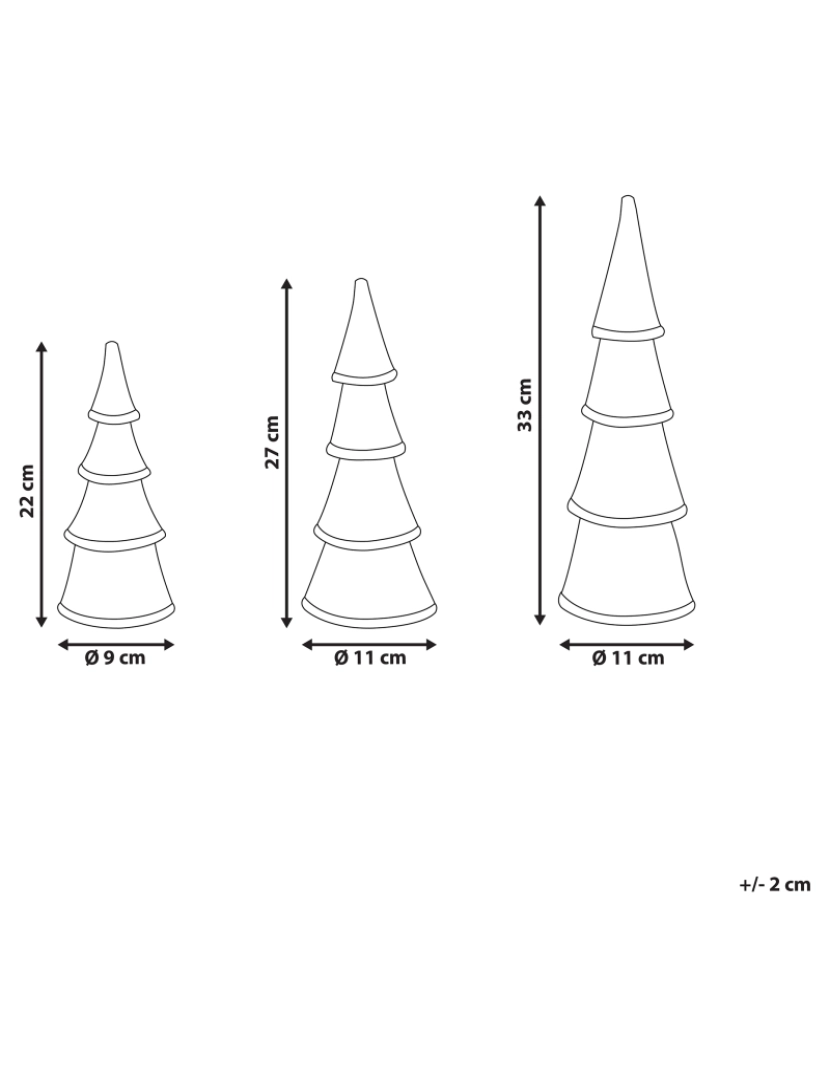 imagem de Conjunto de 3 figuras decorativas de natal com iluminação LED KIERINKI1