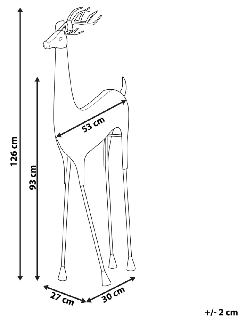 imagem de Figura decorativa dourada 126 cm PELLO1