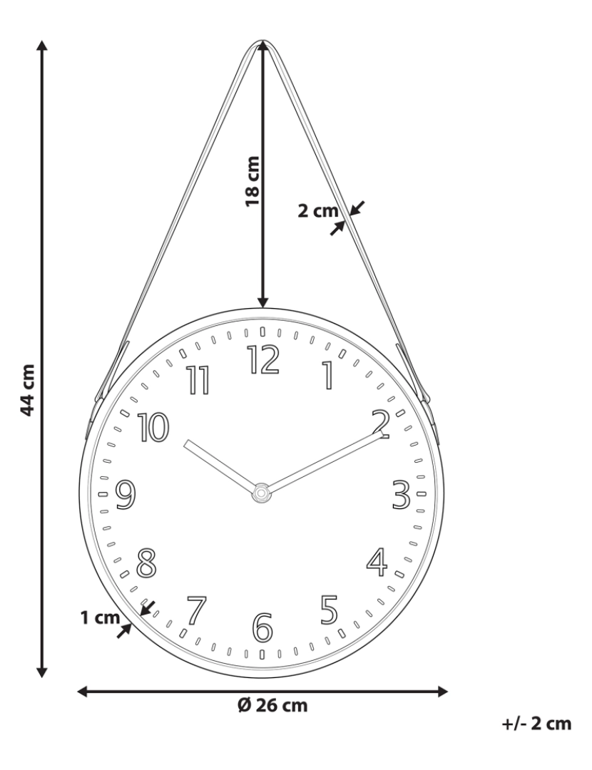 Beliani - Relógio de parede castanho ø 26 cm RENENS