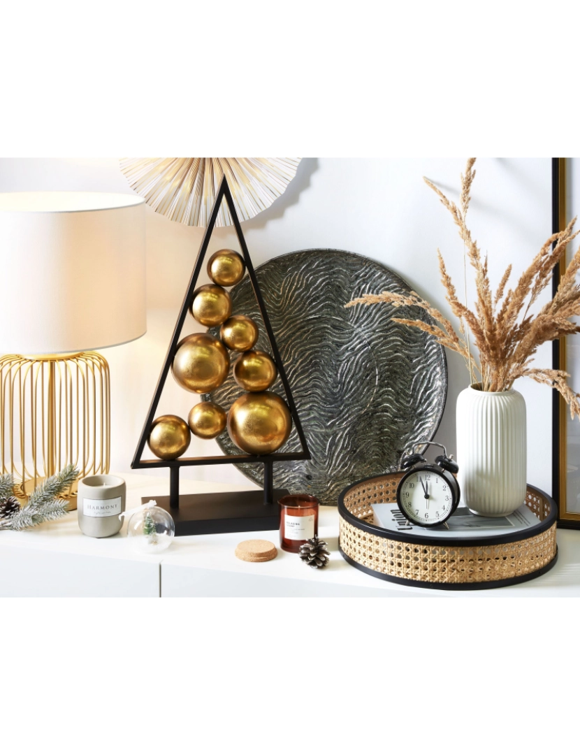 Beliani - Figura decorativa preto e dourado 65 cm RANUA