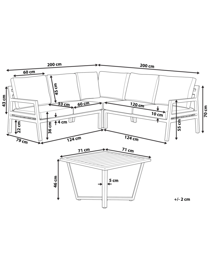 imagem de Conjunto lounge Alumínio Cinzento VIZZINI1