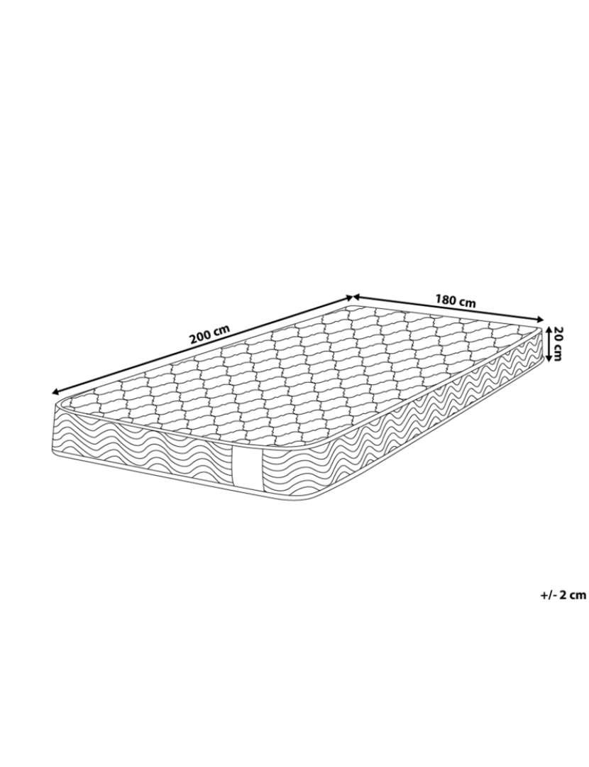 Beliani - Colchão de molas 180 x 200 cm Tamanhos Diversos