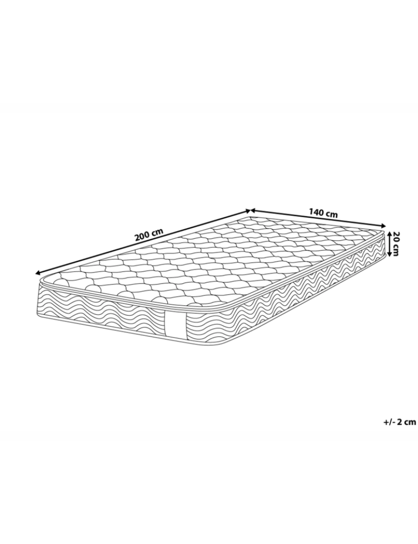 Beliani - Colchão de molas 140 x 200 cm Tamanhos Diversos