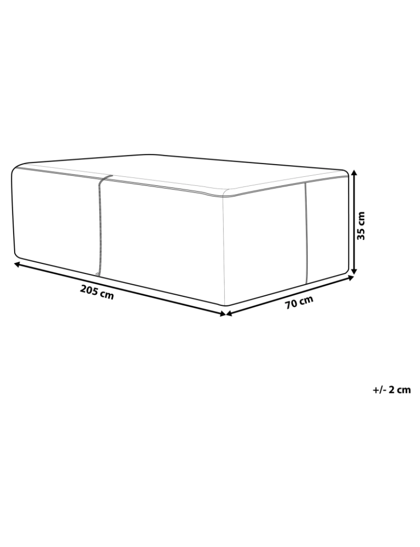 Beliani - Capa impermeável para conjuntos de jardim 205 x 70 x 35 cm CHUVA