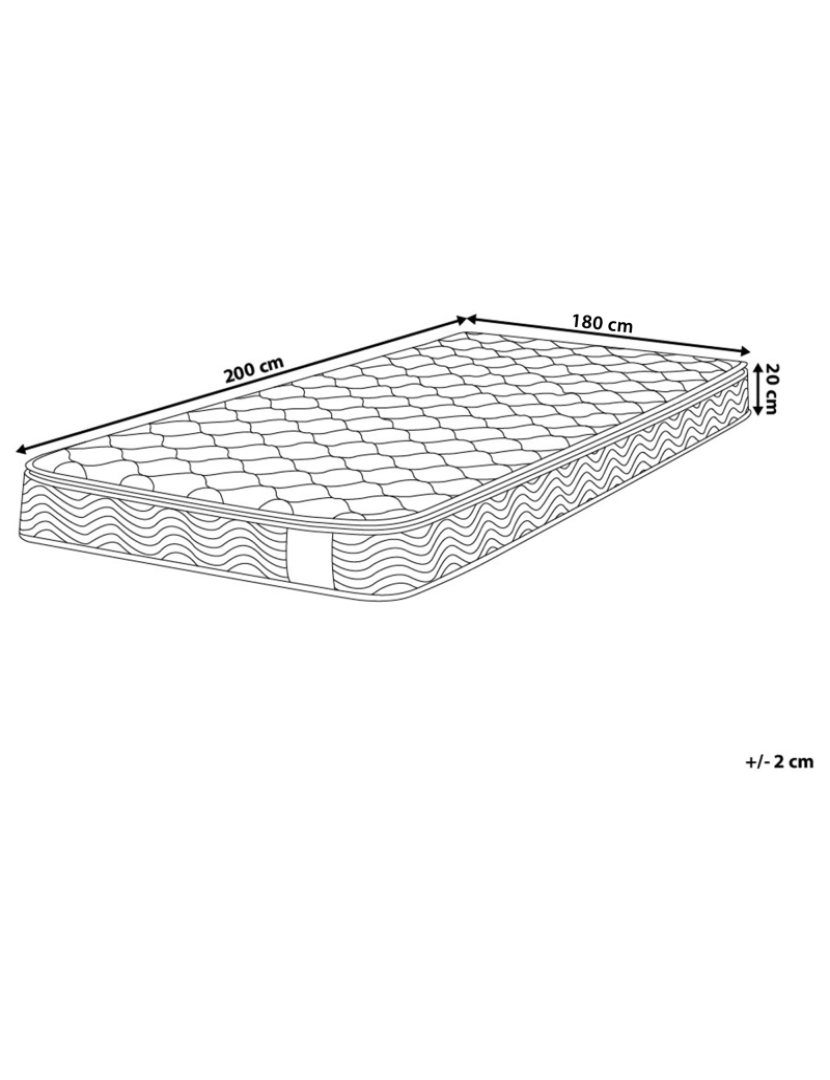 Beliani - Colchão de molas 180 x 200 cm Tamanhos Diversos