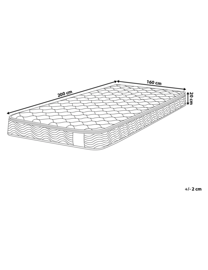 Beliani - Colchão de molas 160 x 200 cm Tamanhos Diversos