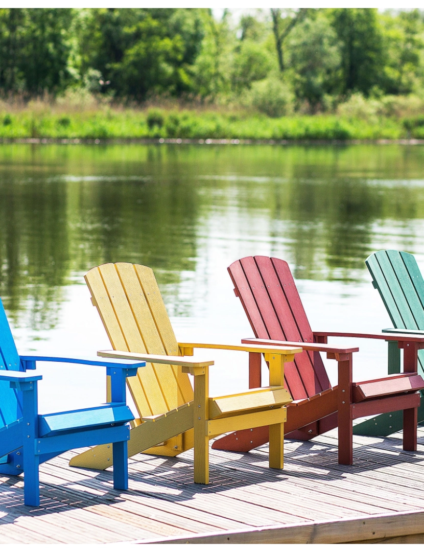 imagem de Cadeira de jardim Derivado de madeira Amarelo ADIRONDACK2