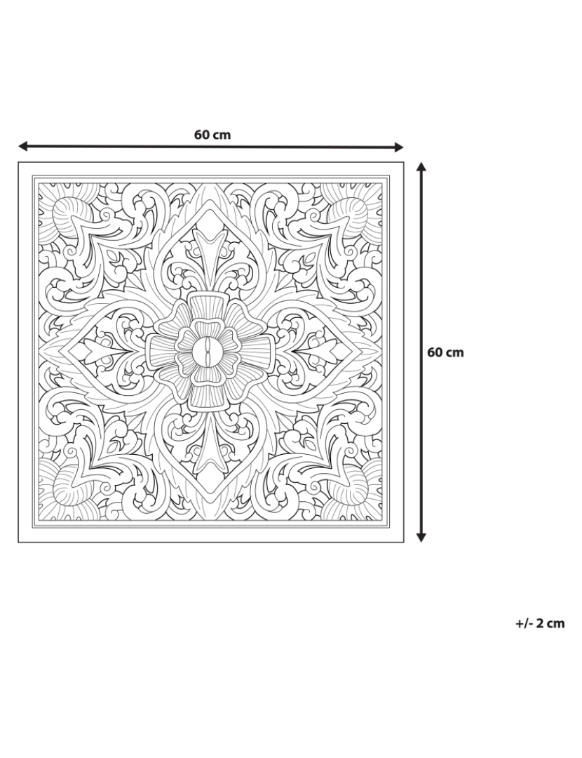 Beliani - Decoração de parede em madeira clara com branco YONORA