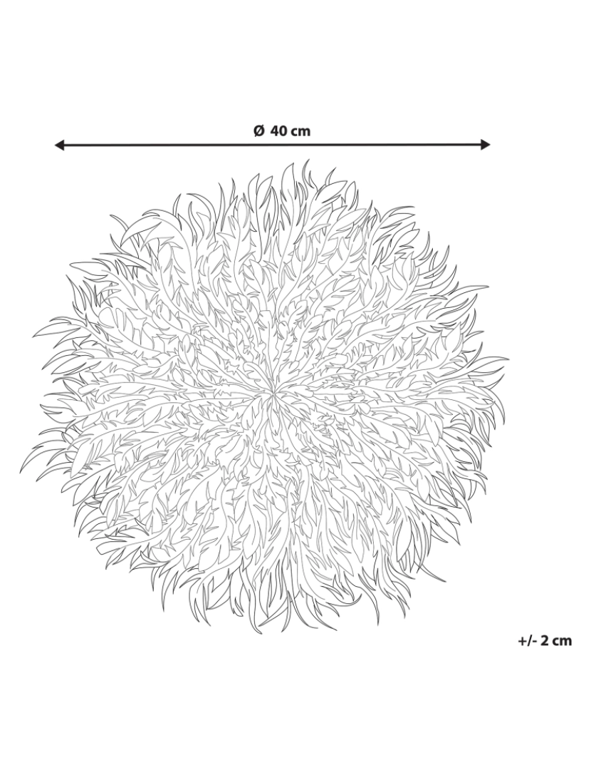 imagem de Decoração de parede de penas Ø 40 cm coral JUJU1