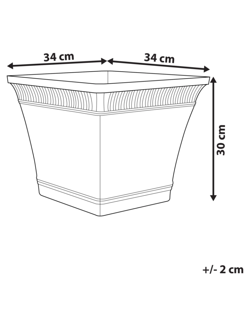 Beliani - Vaso rosa pêssego 34 x 34 x 30 cm PSATHA