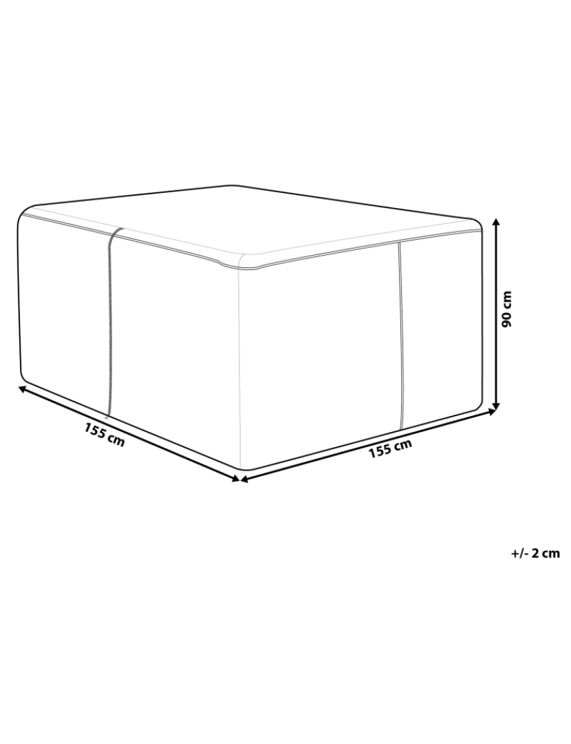 Beliani - Capa impermeável para conjunto de jardim 155 x 155 x 90 cm CHUVA