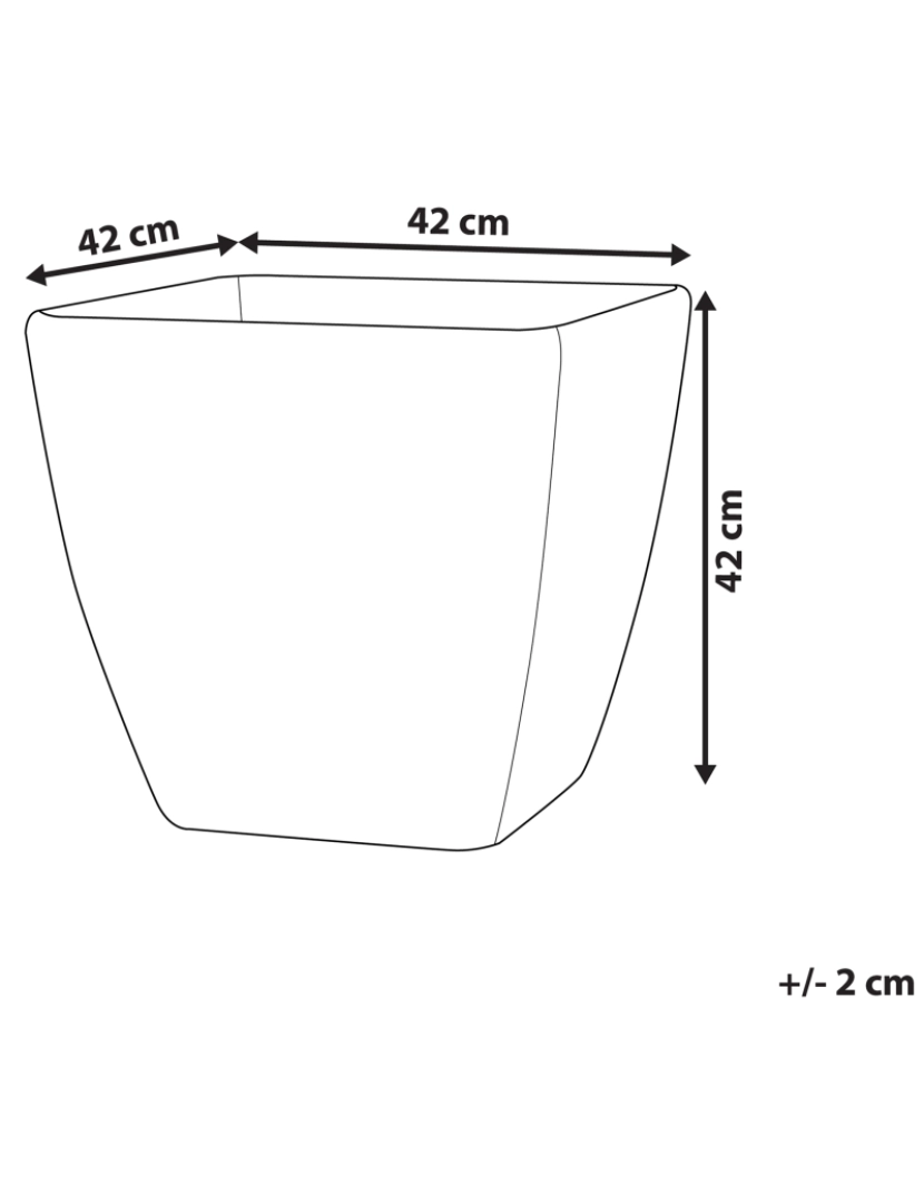 imagem de Vaso cinzento 42 x 42 x 42 cm ZELI1