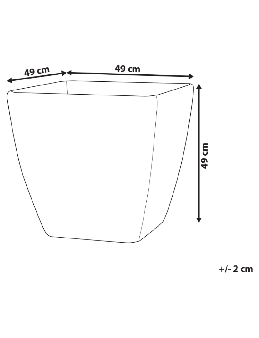 imagem de Vaso cinzento 49 x 49 x 49 cm ZELI1