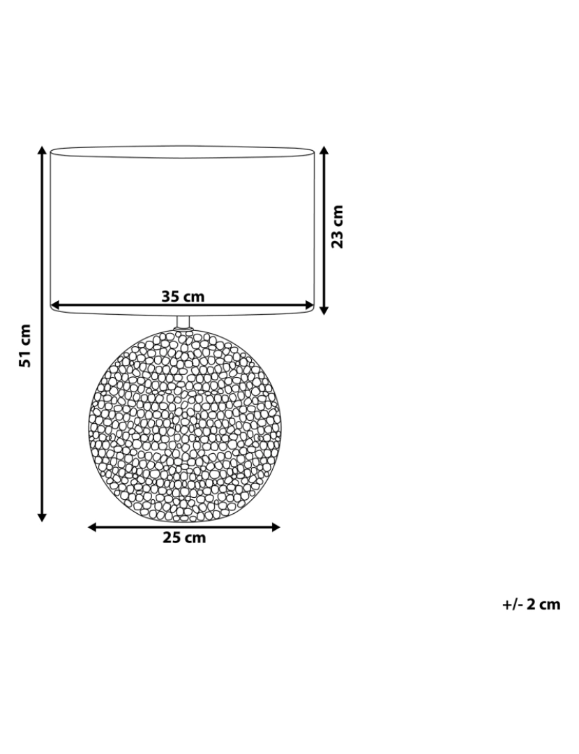 imagem de Candeeiro de mesa em cerâmica prateada e preto 51 cm NASVA1