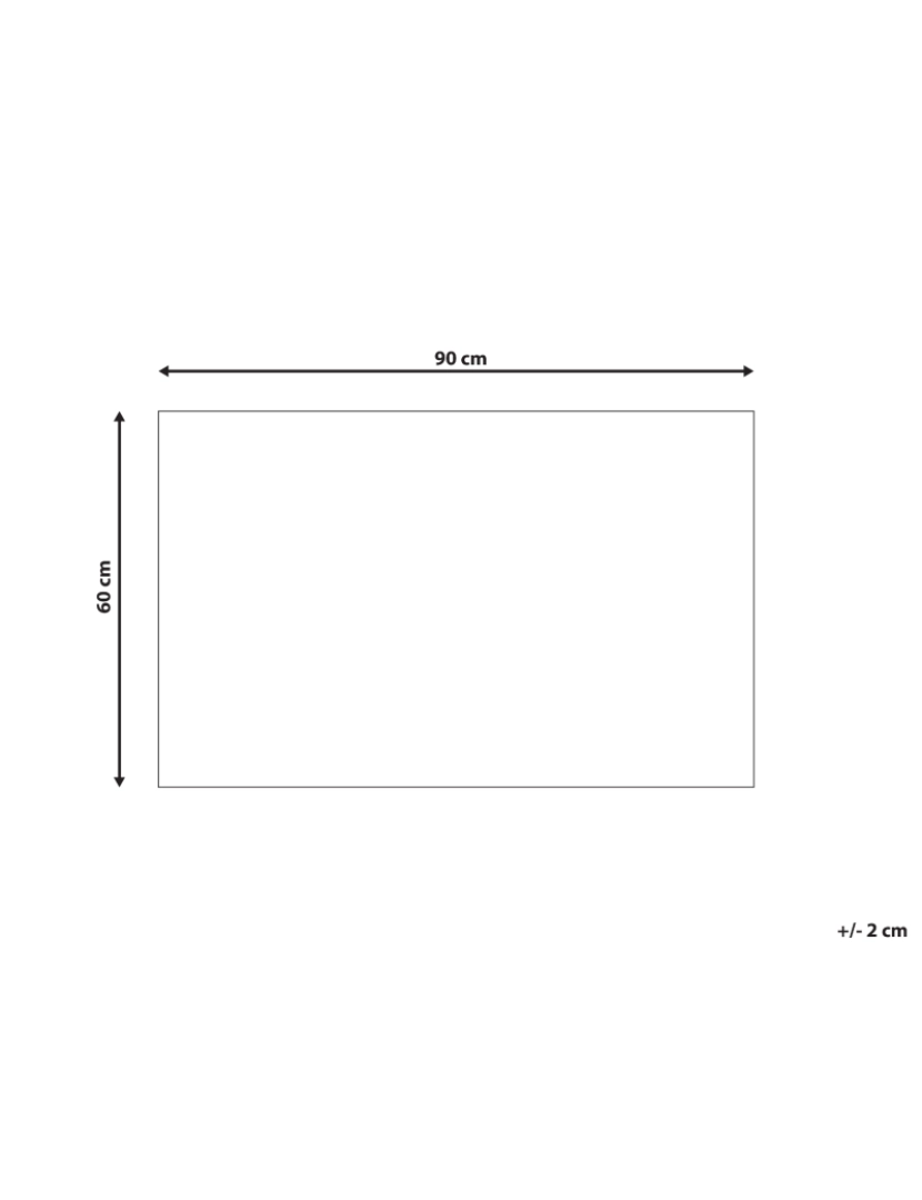 Beliani - Tapete branco 60 x 90 cm ERZIN