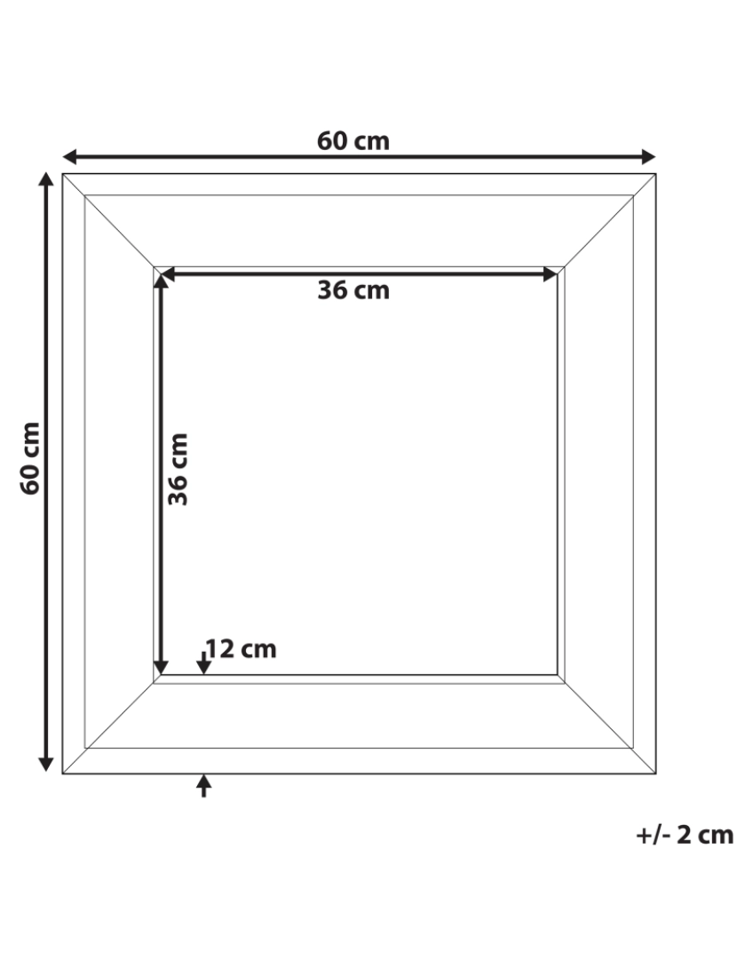 Beliani - Espelho 60 cm Dourado PLERIN