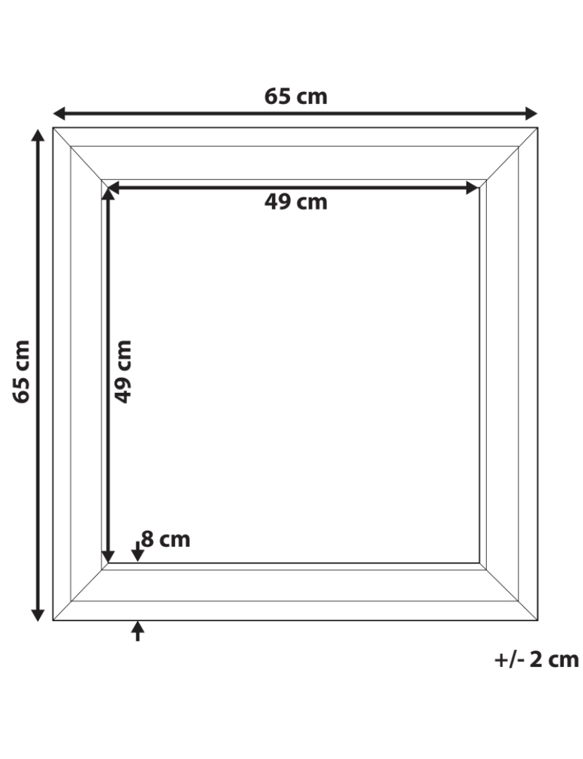 Beliani - Espelho 65 cm Prateado CAVAN