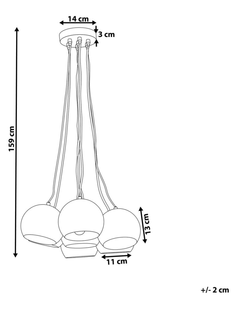 imagem de Candeeiro de teto em metal branco OLZA1