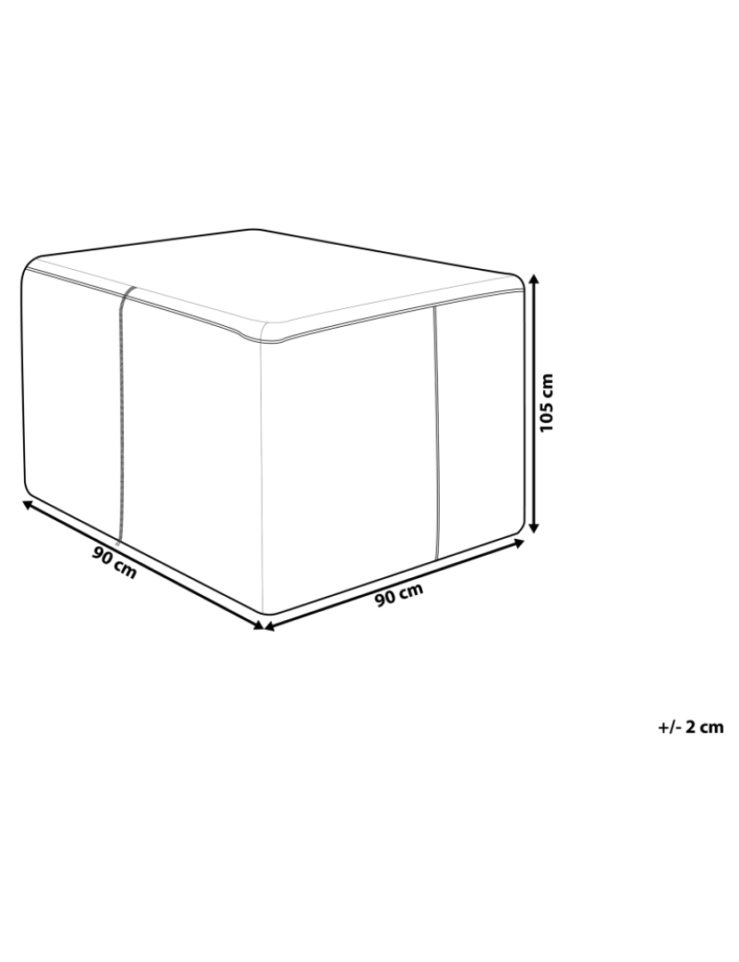 Beliani - Capa impermeável para móveis de jardim 90 x 90 x 105 cm CHUVA