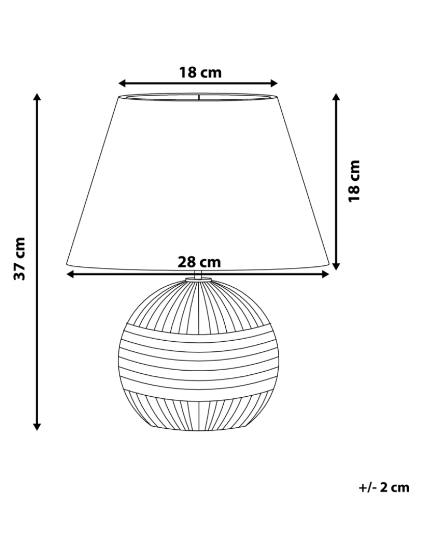 Beliani - Candeeiro de mesa castanho SADO