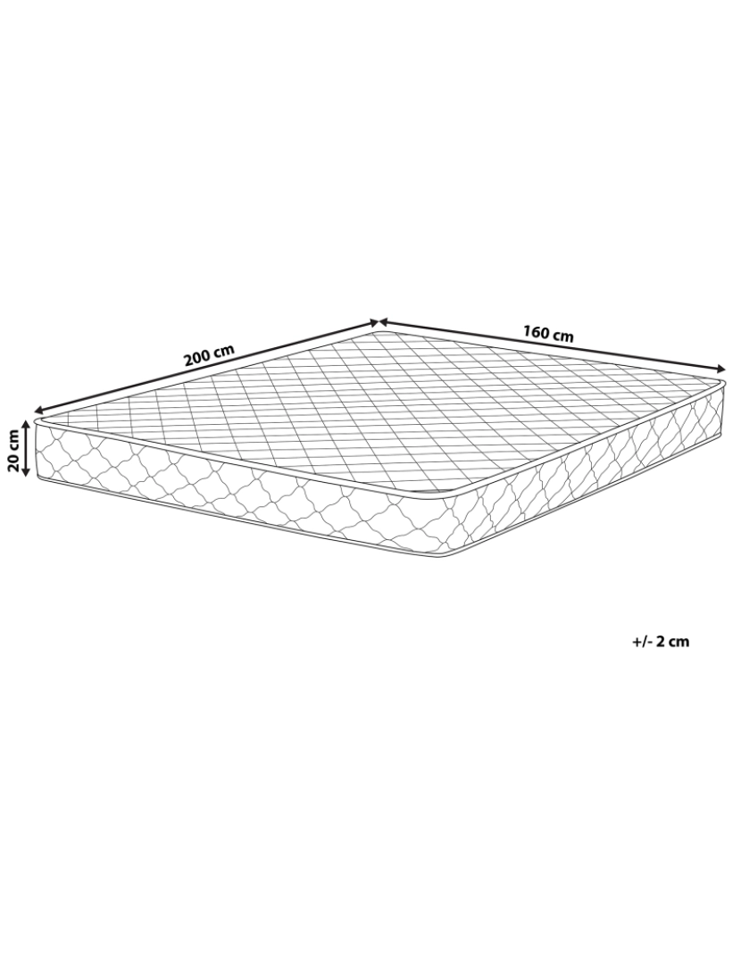 Beliani - Colchão de molas 160 x 200 cm Tamanhos Diversos