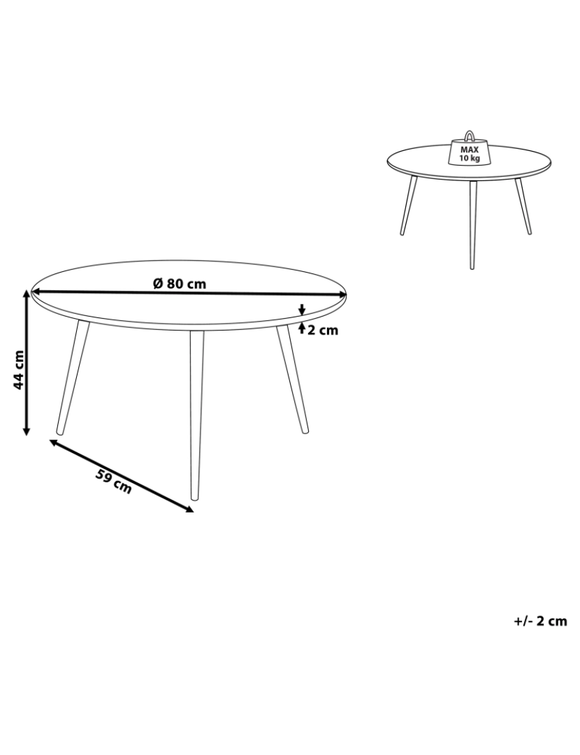 imagem de Mesa de centro preta TENNESSEE1