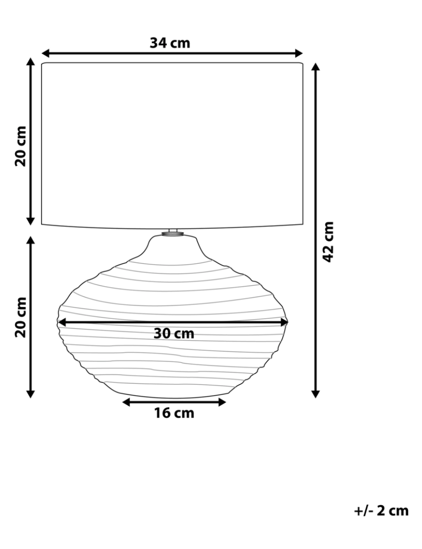 Beliani - Candeeiro de mesa castanho LIMA