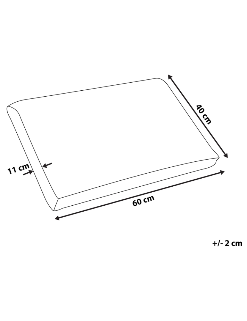 Beliani - Almofada de gel e espuma de memória branca 60 x 40 cm EMIN