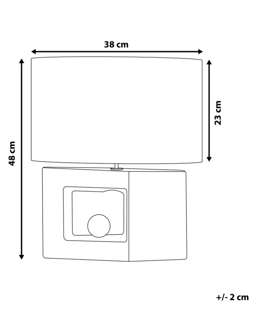 Beliani - Candeeiro de mesa cinzento DUERO