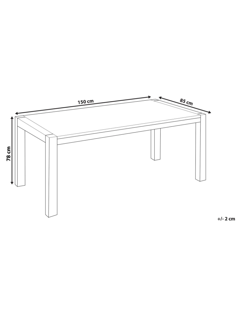 Beliani - Mesa de jantar em madeira castanha clara 150 x 85 cm NATURA