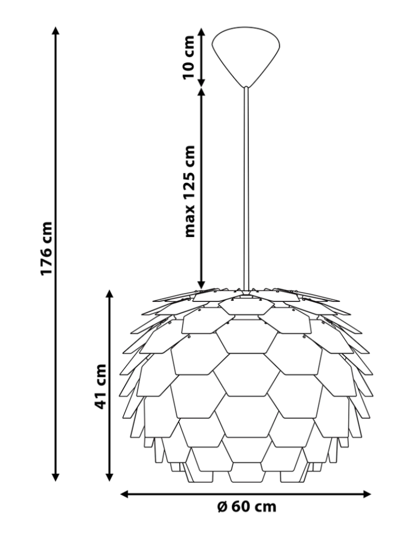 imagem de Candeeiro de teto grande cobre SEGRE1