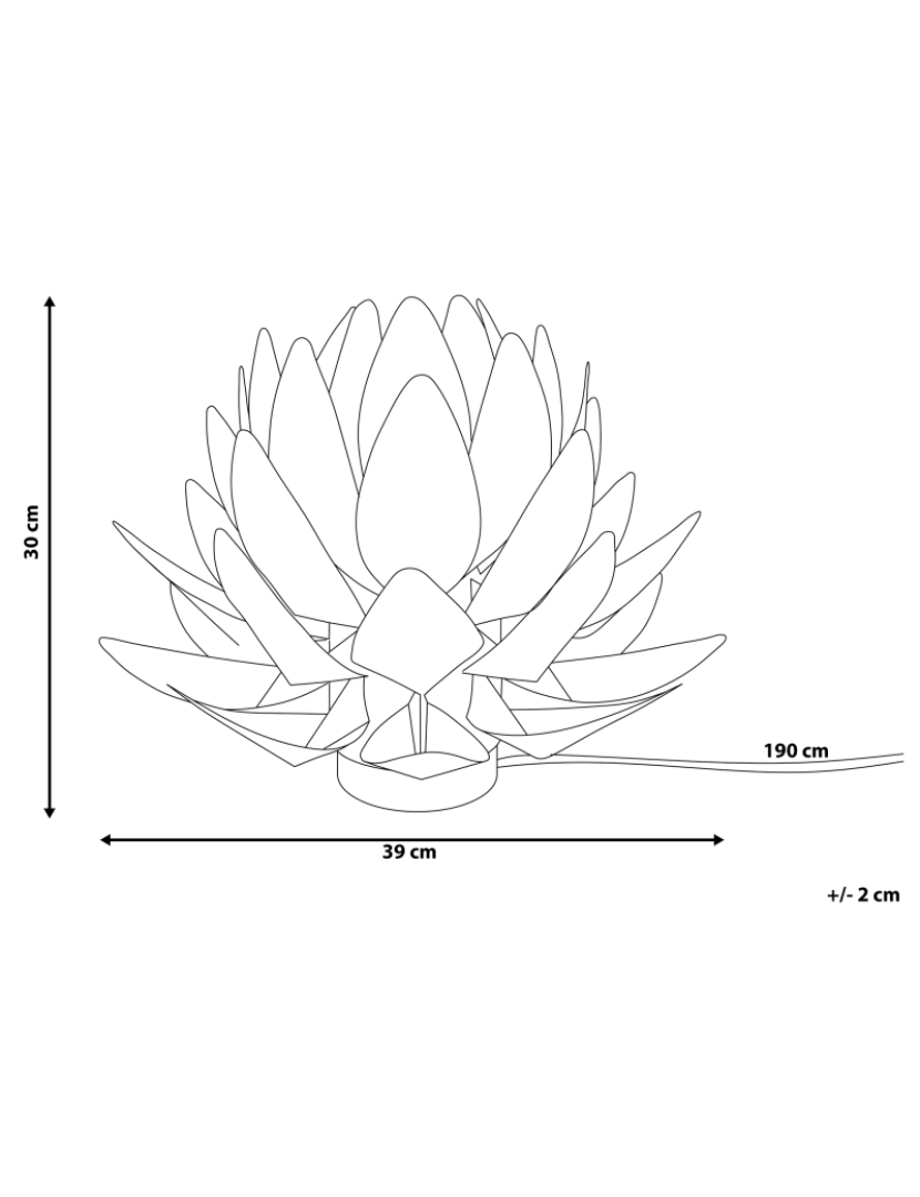 imagem de Candeeiro de mesa branco ø 39 cm MUSONE1