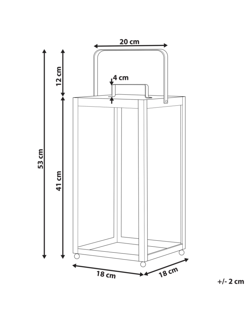 imagem de Lanterna de metal preto 41 cm LEPAR1