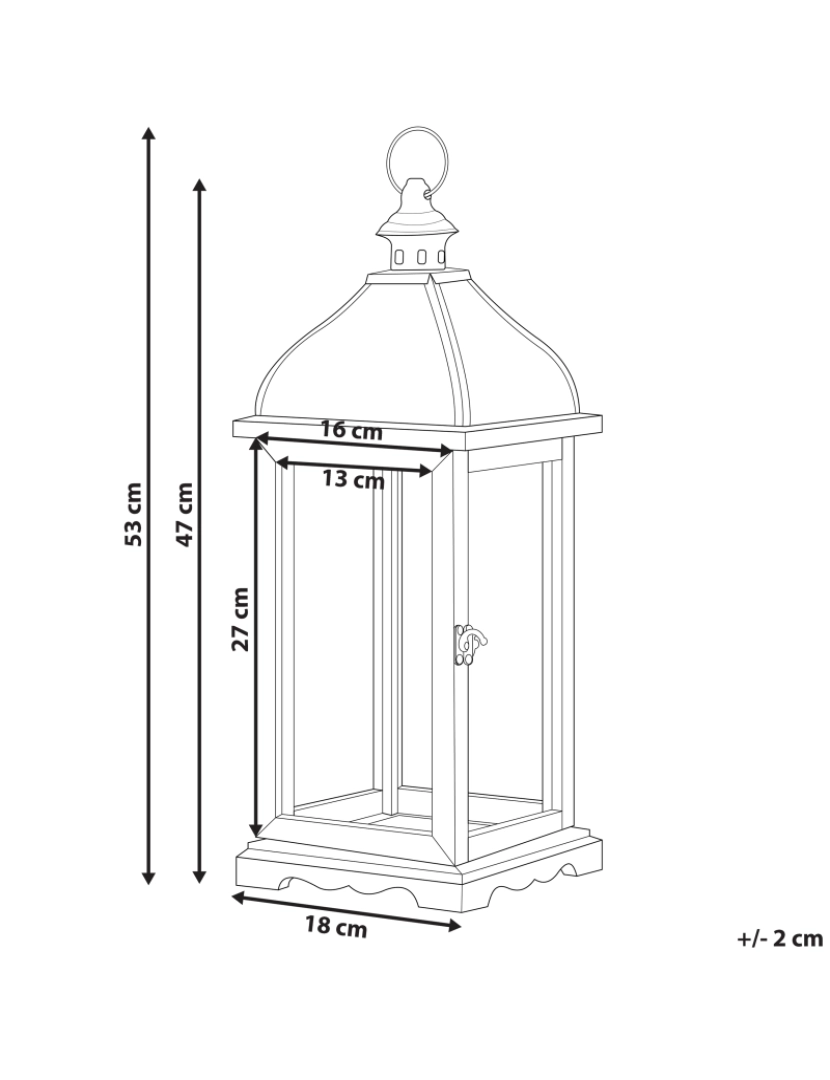 imagem de Lanterna em metal branco 47 cm SAMAR1