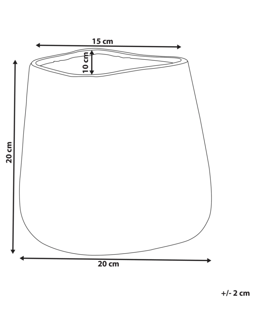 imagem de Grés Jarro decorativo 20 cm Prateado CIRTA1