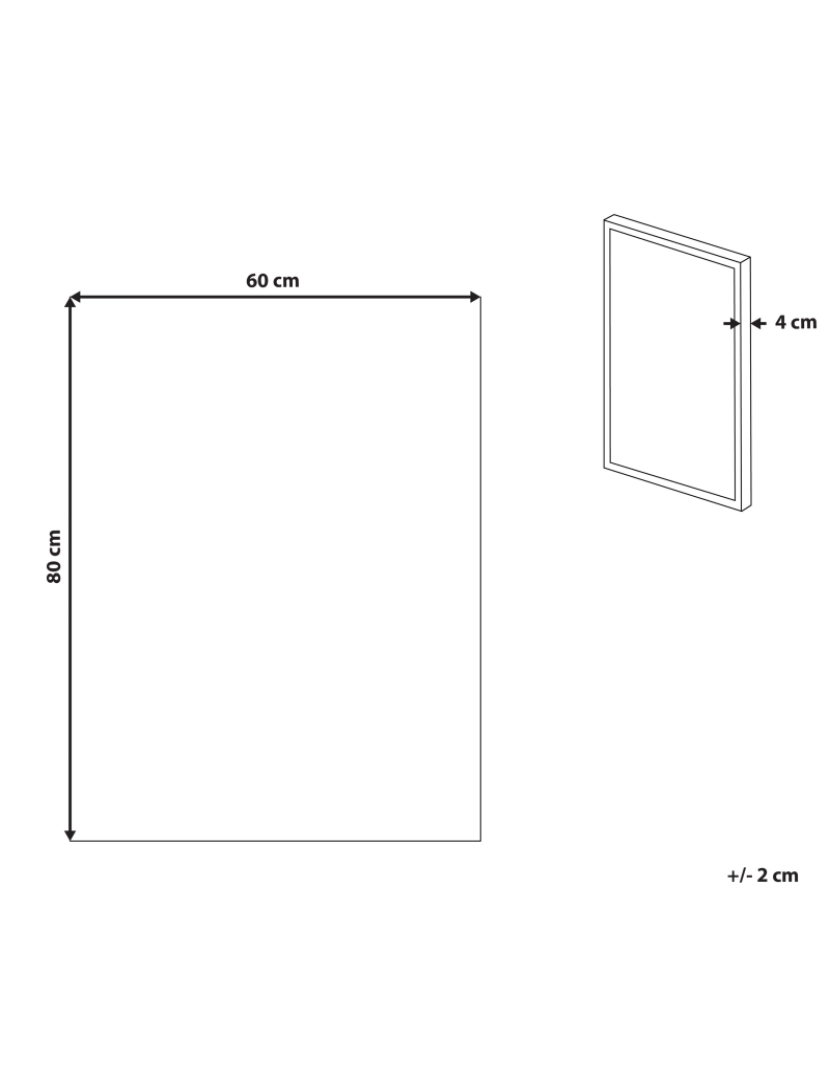 Beliani - Impressão de lama cor-de-rosa em tela 60 x 80 cm AFASSA