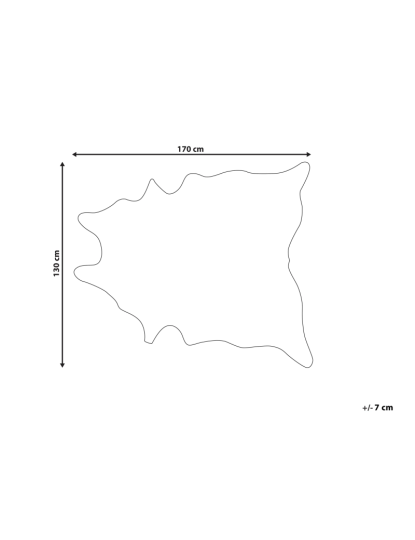 imagem de Tapete em pele sintética de vaca castanha escura e branca 130 x 170 cm BOGONG1