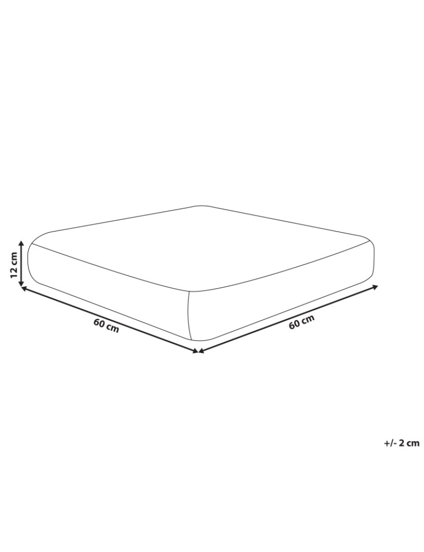 imagem de Almofada de chão em algodão multicor 60 x 60 x 12 cm MAPLE1