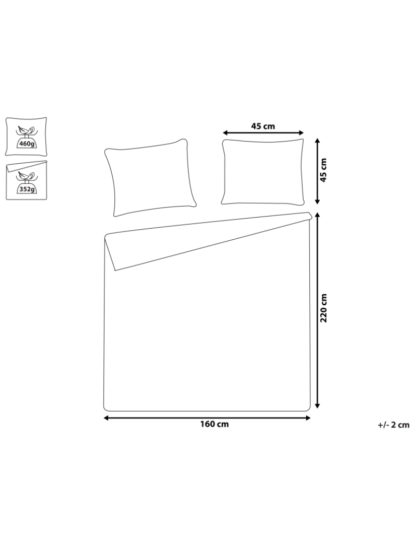 Beliani - Colcha com relevo e duas almofadas creme 160 x 220 cm RUDKHAN