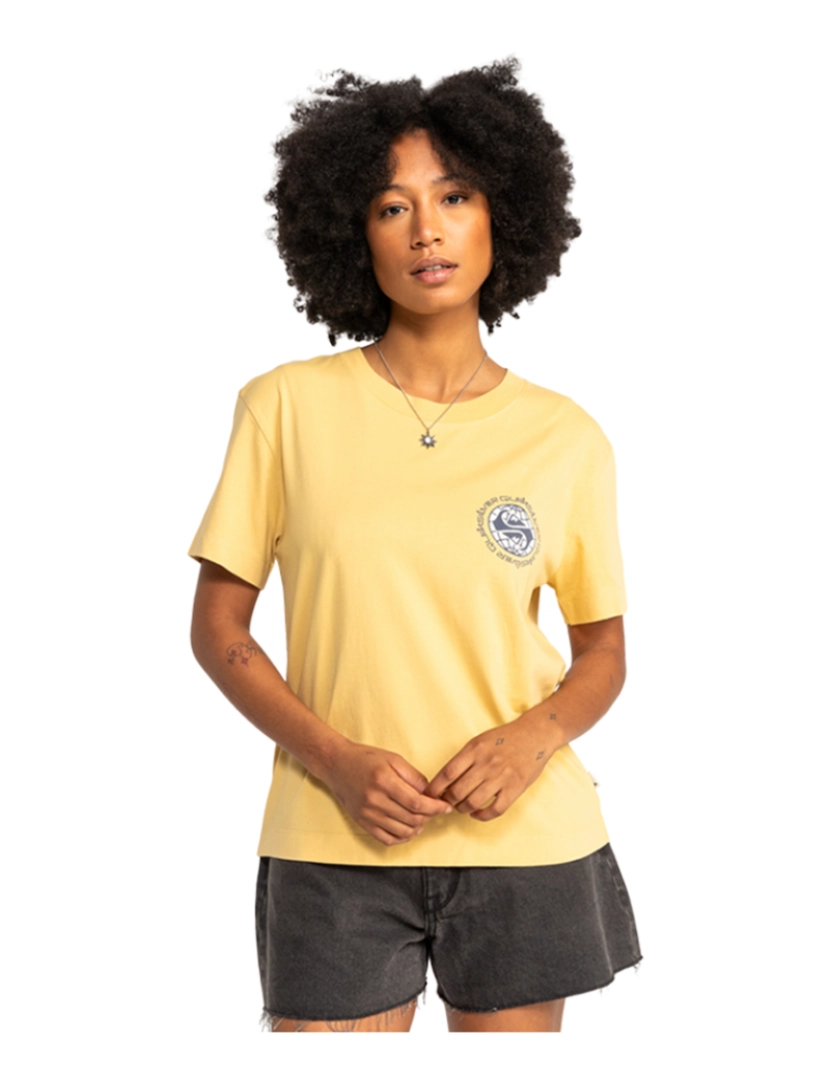Quiksilver - T-Shirt de Mulher Amarelo
