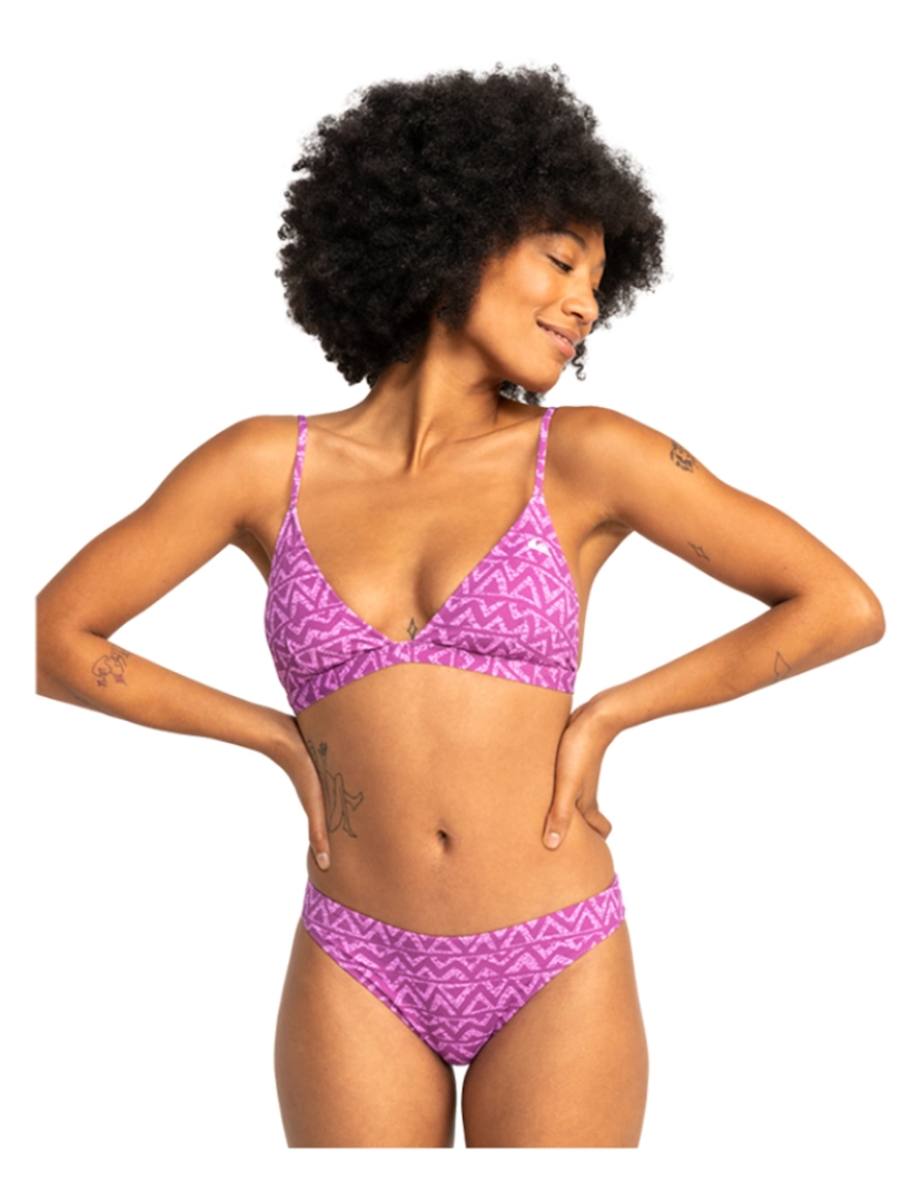 Quiksilver - Cueca de Biquíni de Mulher Roxo