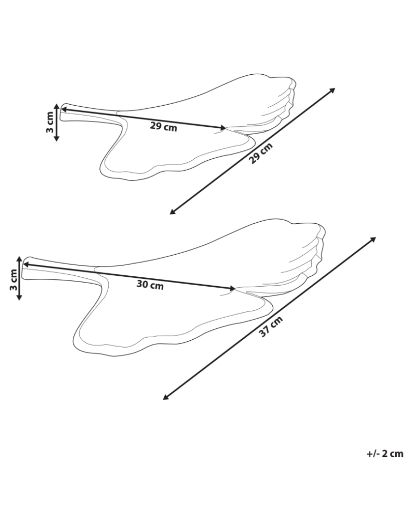 Beliani - Conjunto de 2 pratos decorativos em metal prateado PALENQUE