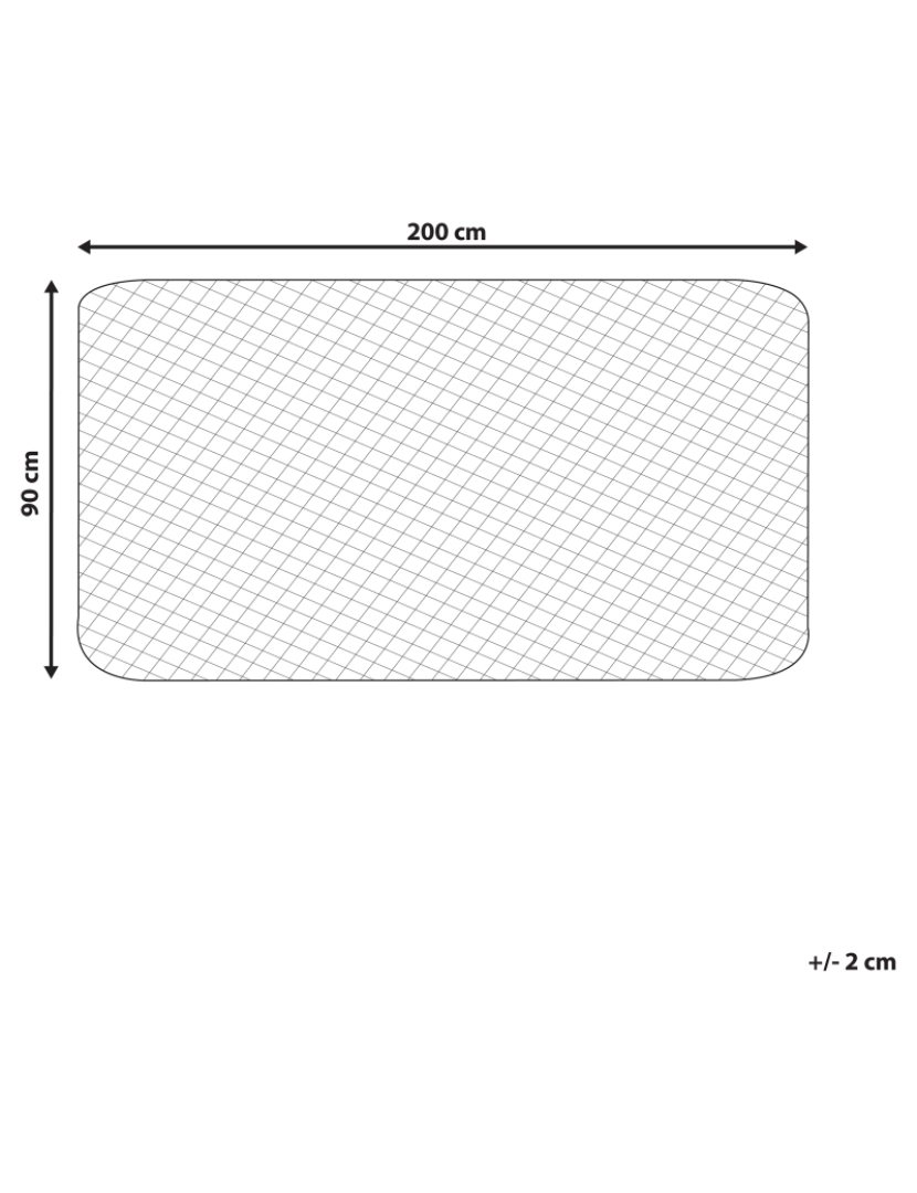 Beliani - Algodão Japara Sobre-colchão 90 x 200 cm PUMORI