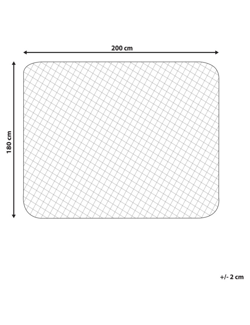 Beliani - Algodão Japara Sobre-colchão 180 x 200 cm Tamanhos Diversos