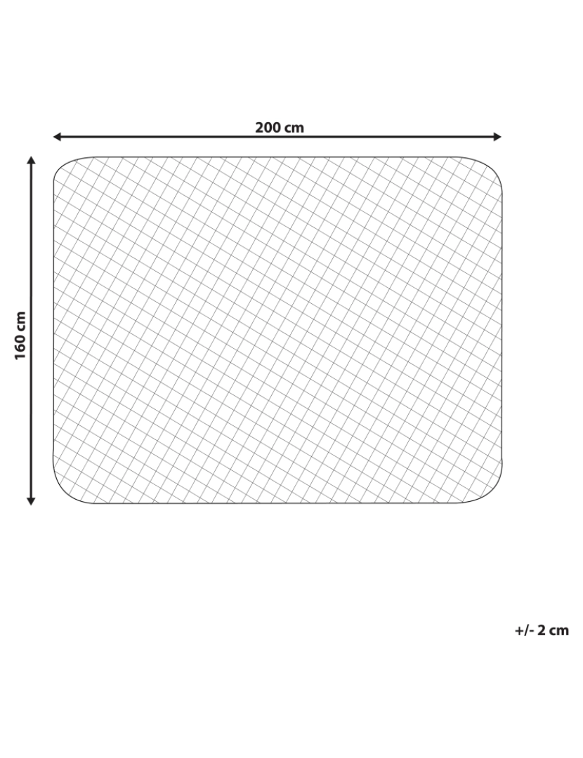 Beliani - Algodão Japara Sobre-colchão 160 x 200 cm Tamanhos Diversos