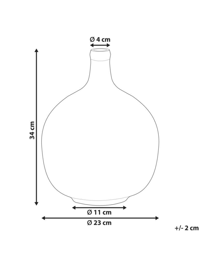 imagem de Vidro Jarro decorativo 34 cm Laranja GOSHT1