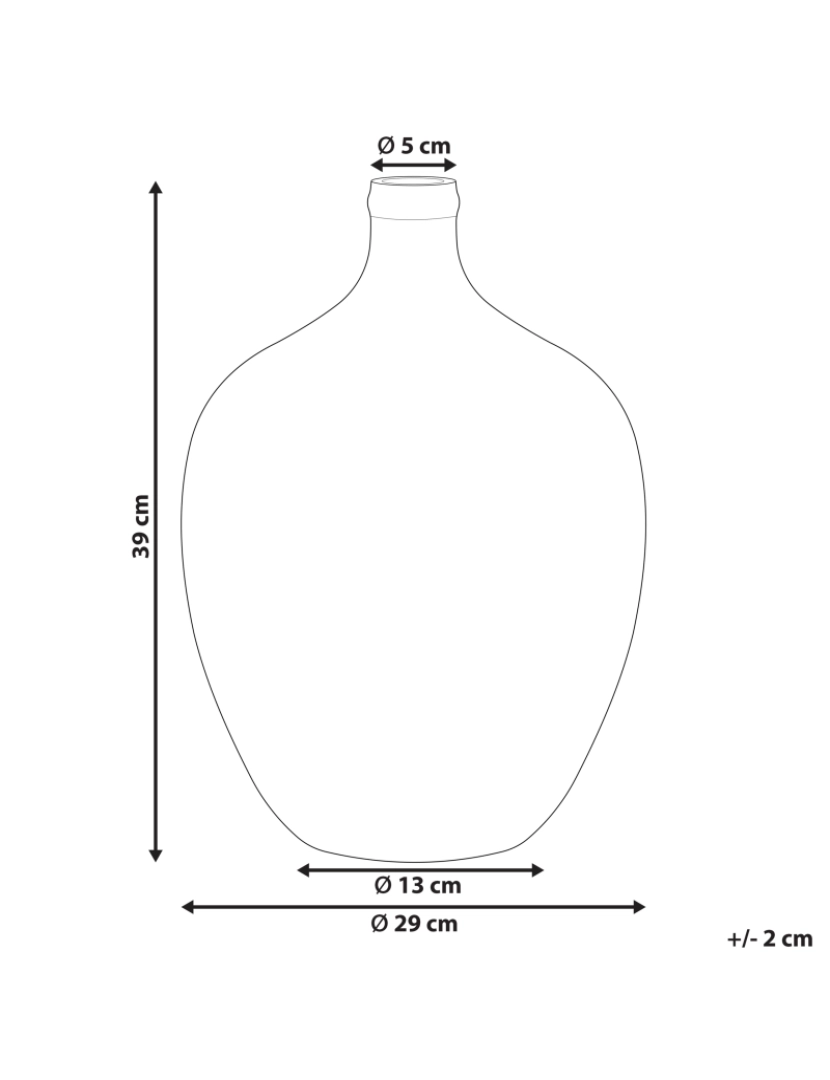 imagem de Vidro Jarro decorativo 39 cm Rosa ROTI1