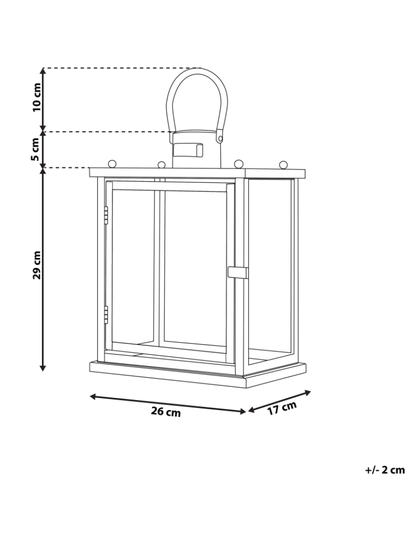 imagem de Lanterna de metal preto 34 cm TENERIFE1