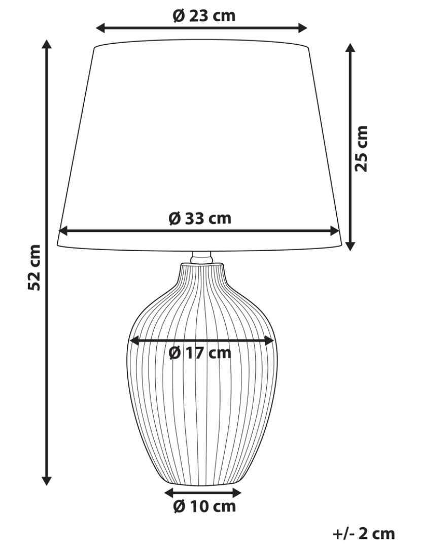 Beliani - Candeeiro de mesa em cerâmica castanha FERGUS